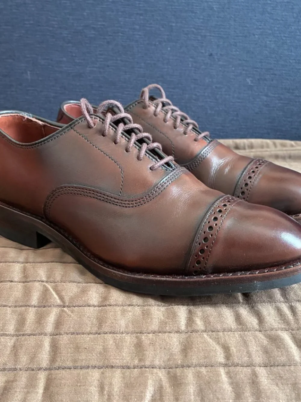 Allen Edmonds Fifth Avenue Oxford Dress Shoes Chili Leather Dainite Sole Men 6D